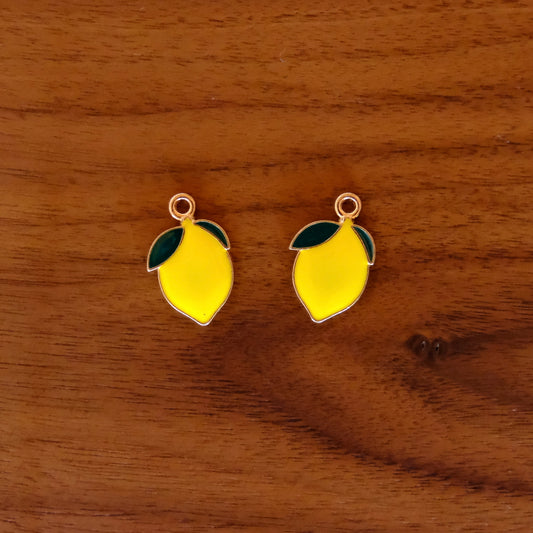 Lemon Enamel Charms (Set of 2)