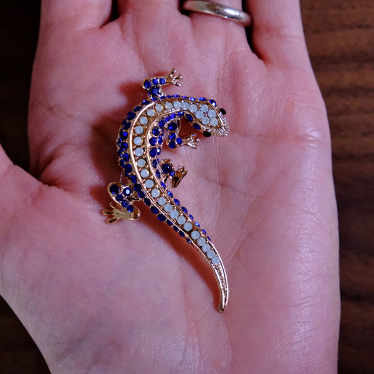 Lizard Rhinestone Pin